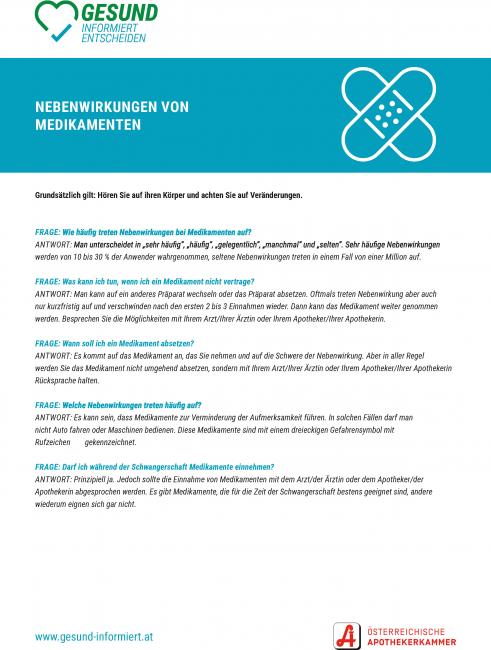 PDF Nebenwirkungen von Medikamenten