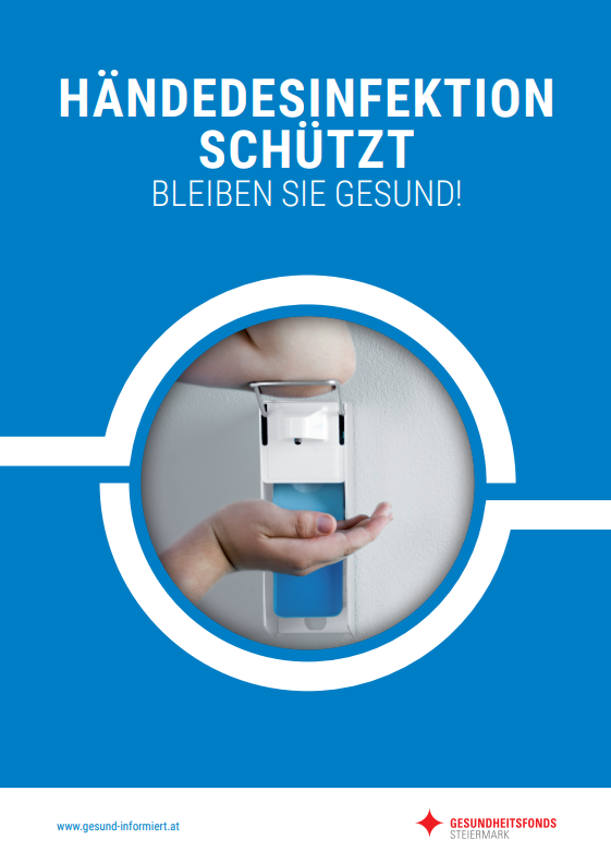 Plakat Hände desinfizieren