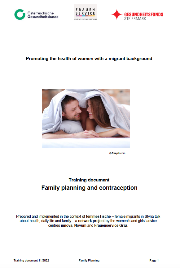 Handout Familienplanung Englisch